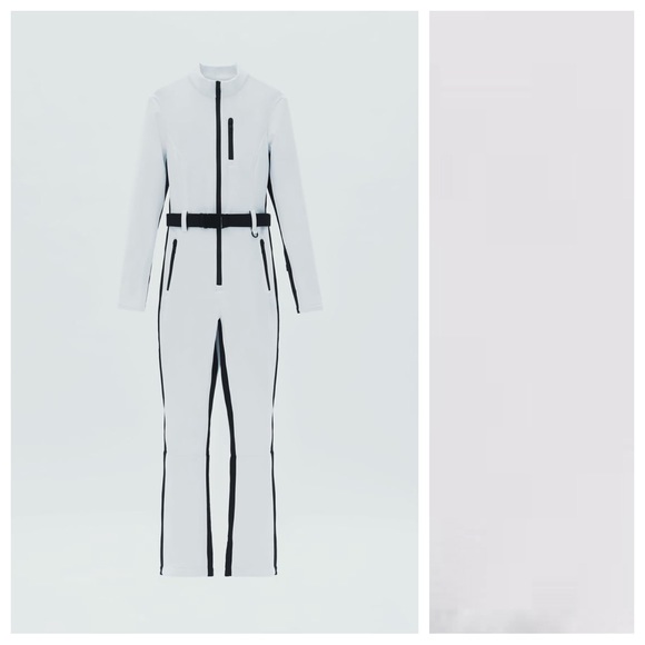 NWT. Zara White Windproof and Waterproof Recco® Technology Jumpsuit. Size S, M. - Picture 4 of 16